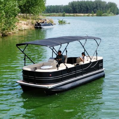 19ft Luxury Pontoon Boat Customizable Leisure Craft for Relaxation & Entertainment