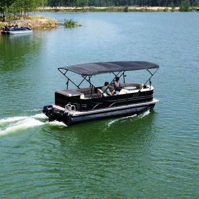 19ft Luxury Pontoon Boat Customizable Leisure Craft for Relaxation & Entertainment