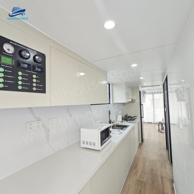 Luxury Double Deck Houseboat with Living Room Bedroom Kitchen & Rooftop Sun Deck – Floating Home on Water