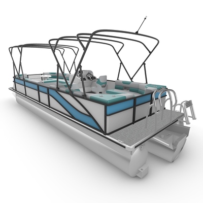 27FT Sport Pontoon Boat with 250 Max HP 15-18 Capacity and 100 Min HP for Luxury Leisure Watercraft