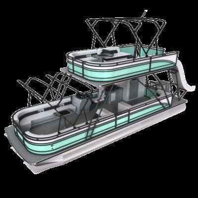 Double Decker Pontoon Boat with 12 Cup Holders, 18-22 People Capacity, and 9.2m Length for Ultimate Water Entertainment