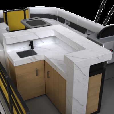 Double Decker Pontoon Boat with Trailer Included, Motor, and Plush Seating for Ultimate Comfort