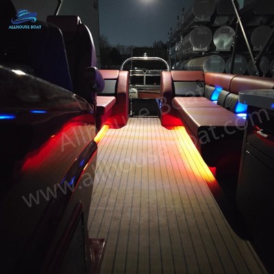 90-250 Hp Horsepower Fiberglass Pontoon Boat with 15-18 Capacity and 2.3m*8.2m Size