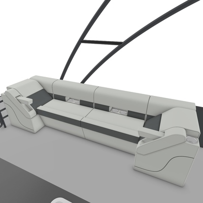 Double Decker Pontoon Boat with 12 Cup Holders 1-Year Warranty and Outboard Motor for Luxury Pontoon Party Boat