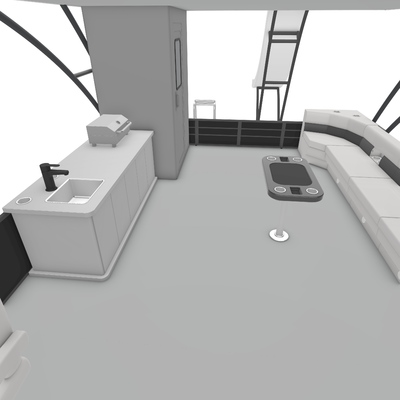 Double Decker Pontoon Boat with 3.0m Width Under-seat Storage and Various Color Options