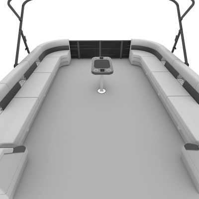 Double Decker Pontoon Boat with 3.0m Width Under-seat Storage and Various Color Options