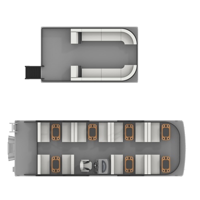 Double Decker Pontoon Boat with 3.0m Width Marine-grade Carpet and Various Color Options