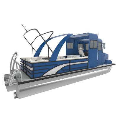 7.9m Leisure Pontoon Boat with 90-150 Hp Engine for 15-18 Passengers Ideal for Lakes and Water Sports