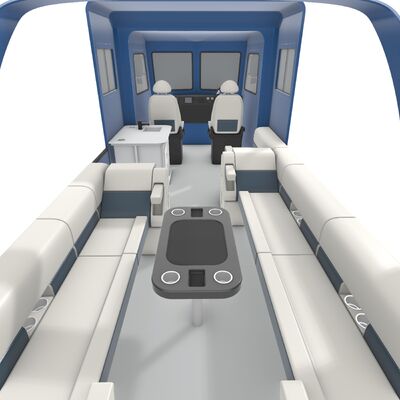 7.9m Leisure Pontoon Boat with 90-150 Hp Engine for 15-18 Passengers Ideal for Lakes and Water Sports