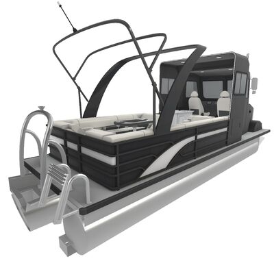 7.9m Pontoon Boat with 90 to 150 HP Engine and 20 to 50 Gallons Fuel Capacity for Lakes and Ponds