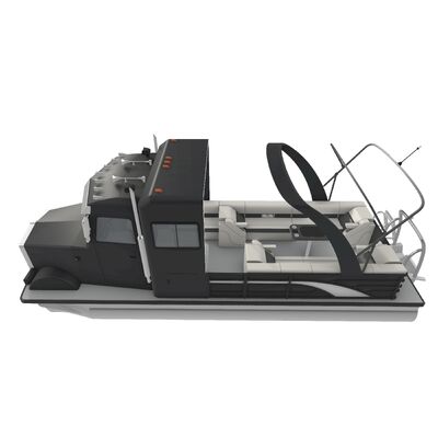 Aluminum Pontoon Boat with 7.9m Size and 6 to 12 People Seating Capacity for Lakes and Rivers