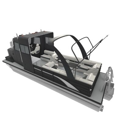 Aluminum Pontoon Boat with 7.9m Size and 6 to 12 People Seating Capacity for Lakes and Rivers