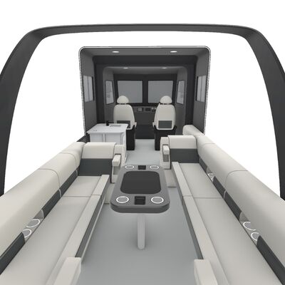 Aluminum Pontoon Boat with 7.9m Size and 6 to 12 People Seating Capacity for Lakes and Rivers