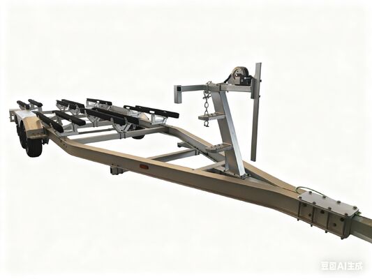 Lightweight Aluminium Boat Trailers with Adjustable Length 4-10 Meters and LED Waterproof Trailer Lights