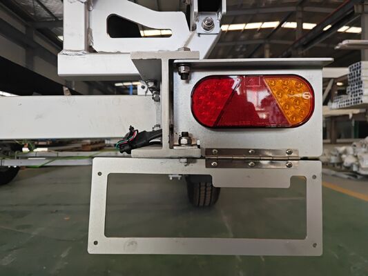 2 Inch Ball Hitch Lightweight Aluminium Boat Trailer with LED Waterproof Lights for Marine Use