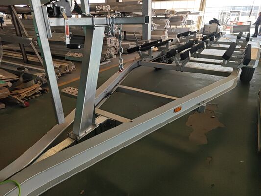 2 Inch Ball Hitch Lightweight Aluminium Boat Trailer with LED Waterproof Lights for Marine Use