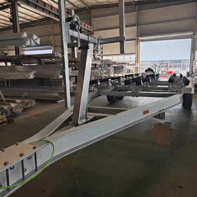 2 Inch Ball Hitch Lightweight Aluminium Boat Trailer with LED Waterproof Lights for Marine Use