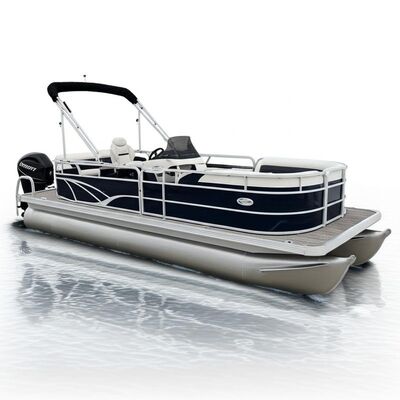 Customizable pontoon boat with motor max horsepower 150HP built to support heavy duty tasks and provide stable comfortable rides