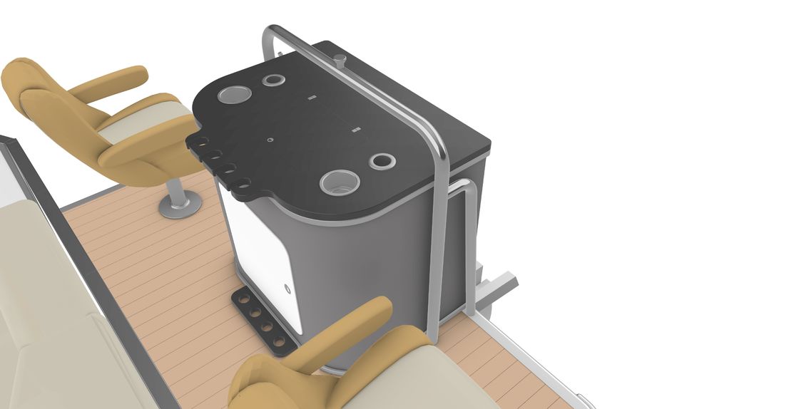 Custom Inboard Pontoon Custom Outboard Engine Party Pontoon Boat , Alloy Recreational Pontoons ...