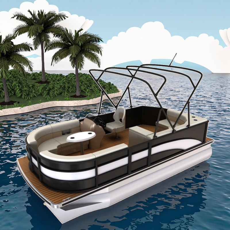 LED Navigation Lights Party Barge Pontoon Boat Max Horsepower Of 100HP Width Of 2.3m
