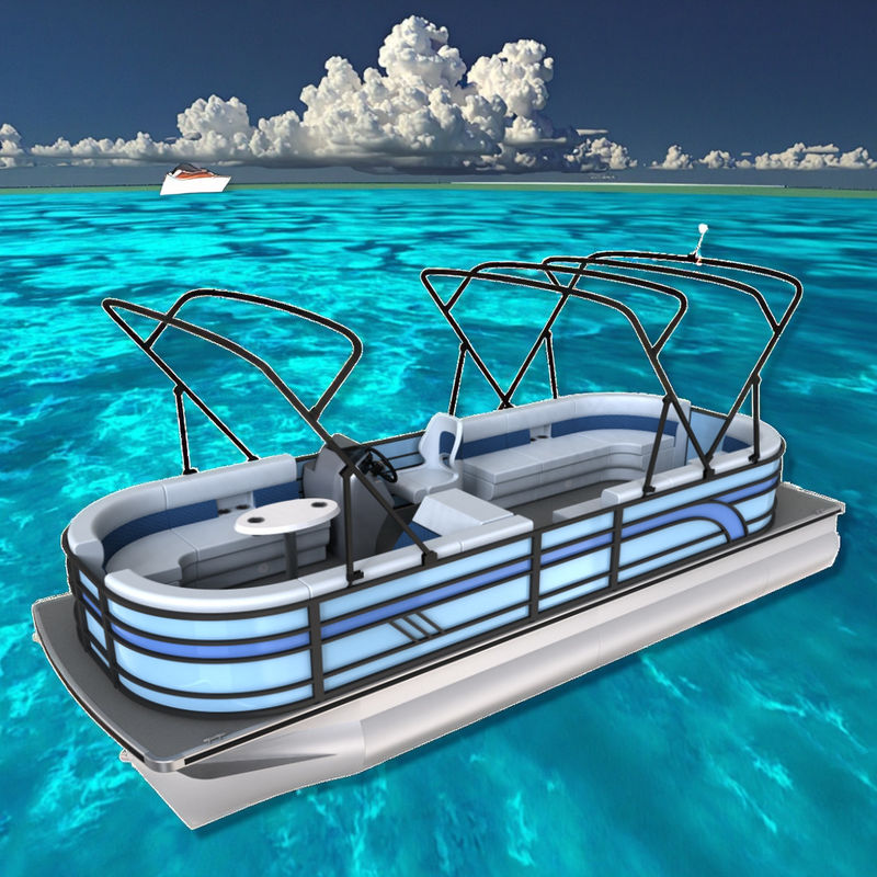 26 Ft Max Horsepower 150HP Pontoon Boat Fuel Type Gasoline With Motor