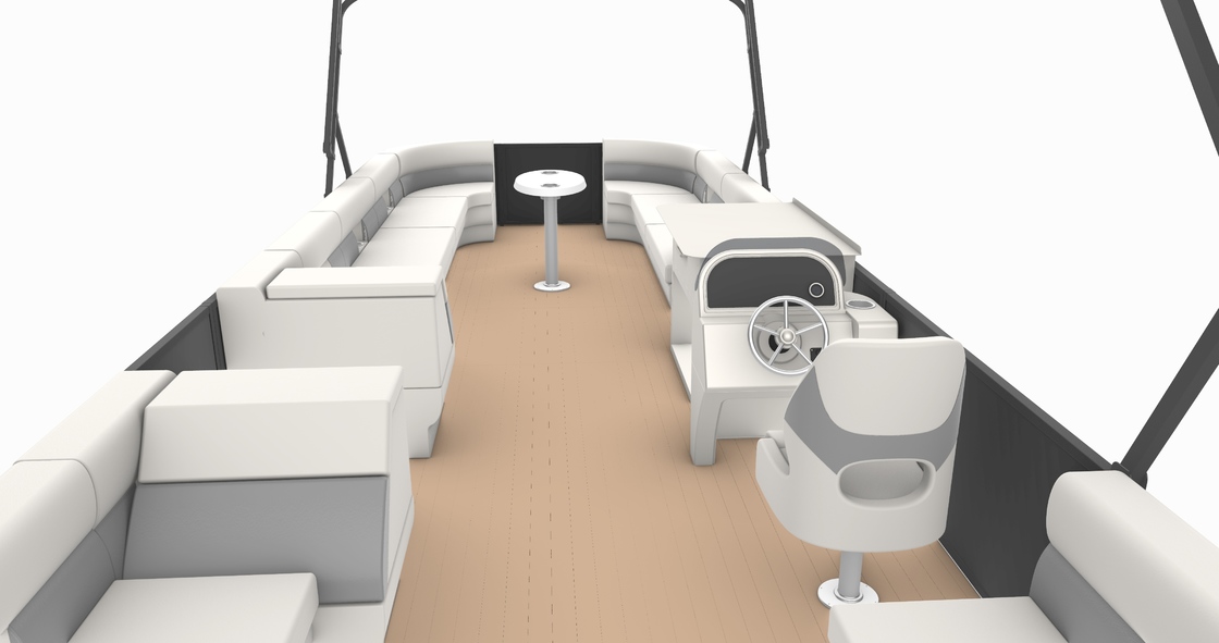 Luxury Black Pontoon Boat for 18-22 People