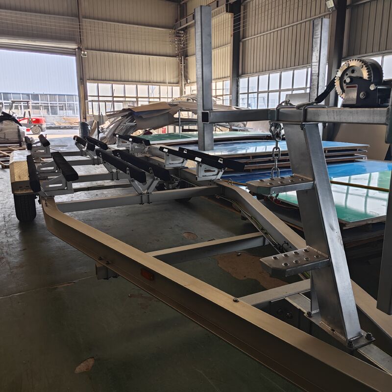 Lightweight Aluminium Boat Trailers with Adjustable Length 4-10 Meters and LED Waterproof Trailer Lights