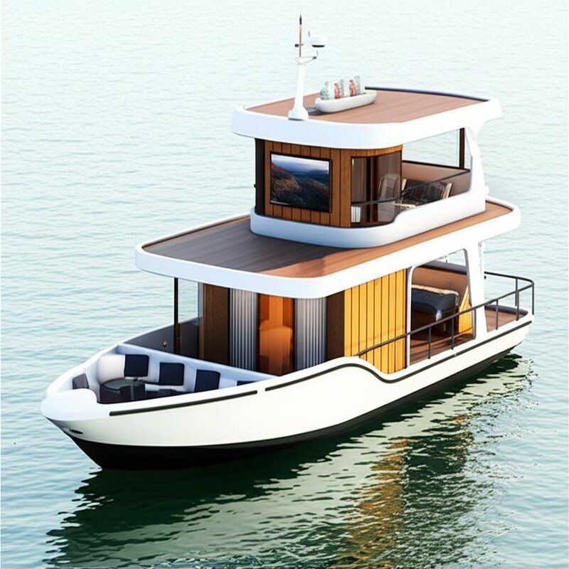 Eco-friendly Options Floating Boat Hotel Combining Modern Or Traditional Boat Design With TV Entertainment Ideal For Hospitality Industry