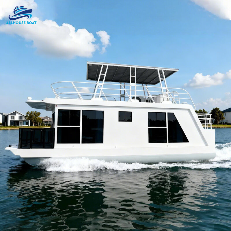 11.5m Length Double Layer Houseboat with Marine Grade Aluminum Construction for Luxury Floating Home