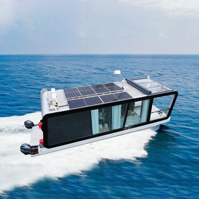 OEM Aluminum Pontoon Houseboat Floating Homes For Swimming Activities