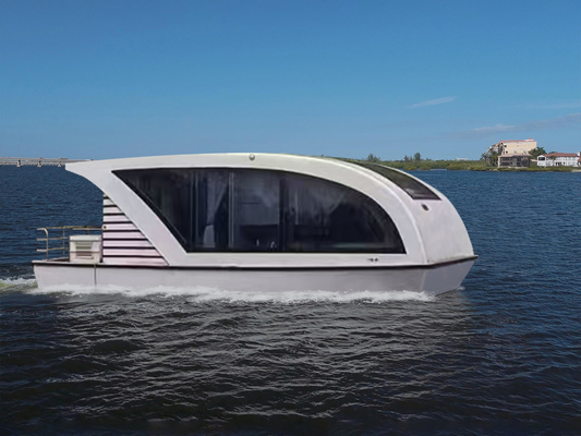 Aluminum House Boat Luxury Houseboats with Bathroom For Fishing Activities