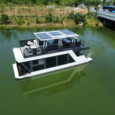2 Story Aluminum Party House Boat Club Restaurant With 30 People Capacity