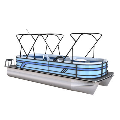 Max Horsepower 150HP 26 Foot Pontoon Boat For Ponds And Lakes