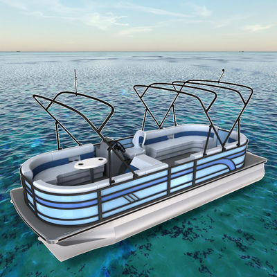 12-15 Persons Capacity Aluminum Sport Pontoon Boat Max Horsepower Up To 150HP