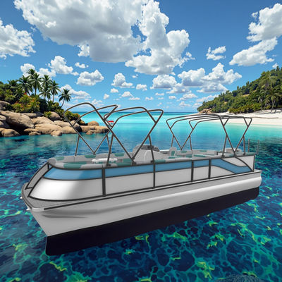 27FT Sport-Pontonboot mit 250 Max. PS, 15-18 Kapazität und 100 Min. PS für luxuriöse Freizeit-Wasserfahrzeuge