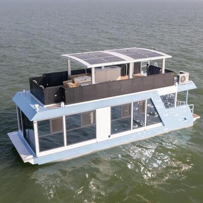 Hôtel flottant en aluminium de 11,5 m de long, avec divertissement TV pour des séjours de luxe en bord de mer